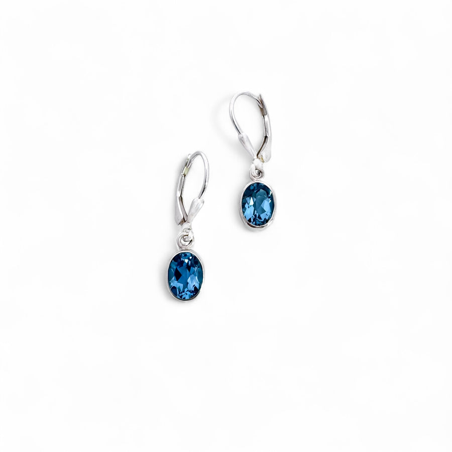 Oval Gemstone Earrings