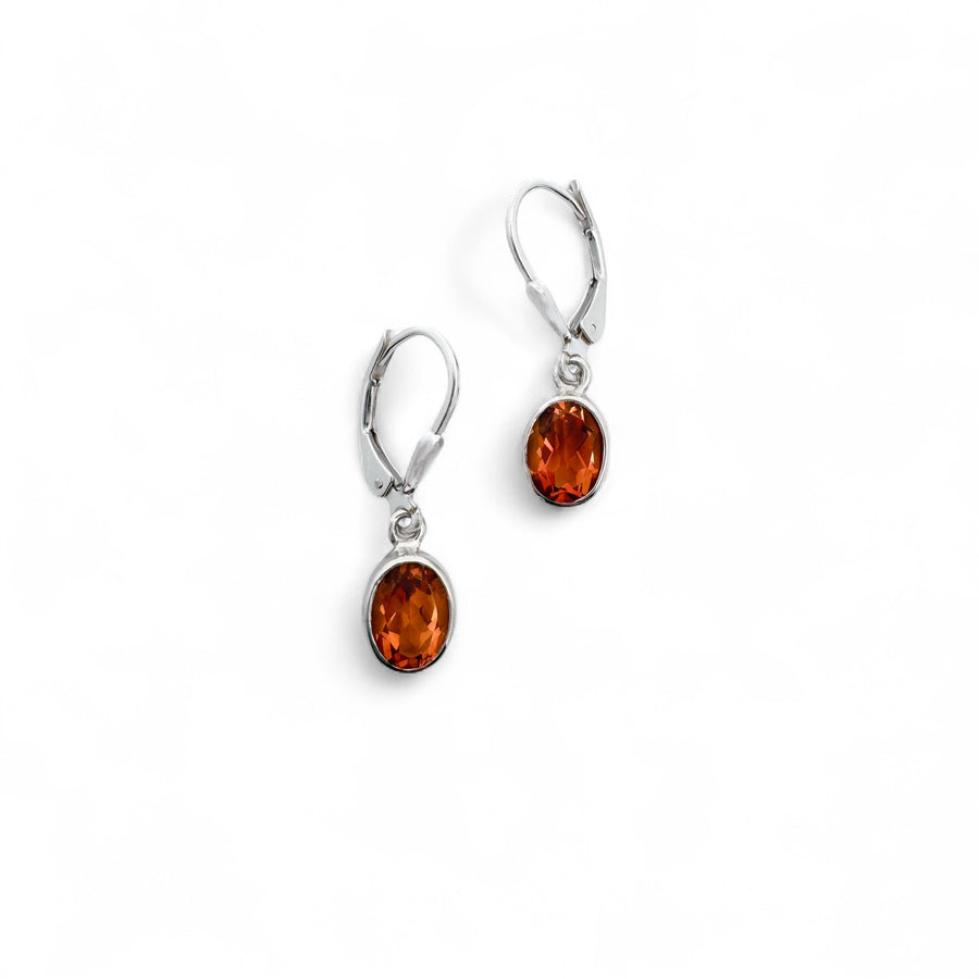 Oval Gemstone Earrings
