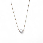 14K Gold Single Akoya Pearl Necklace