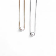 14K Gold Single Akoya Pearl Necklace