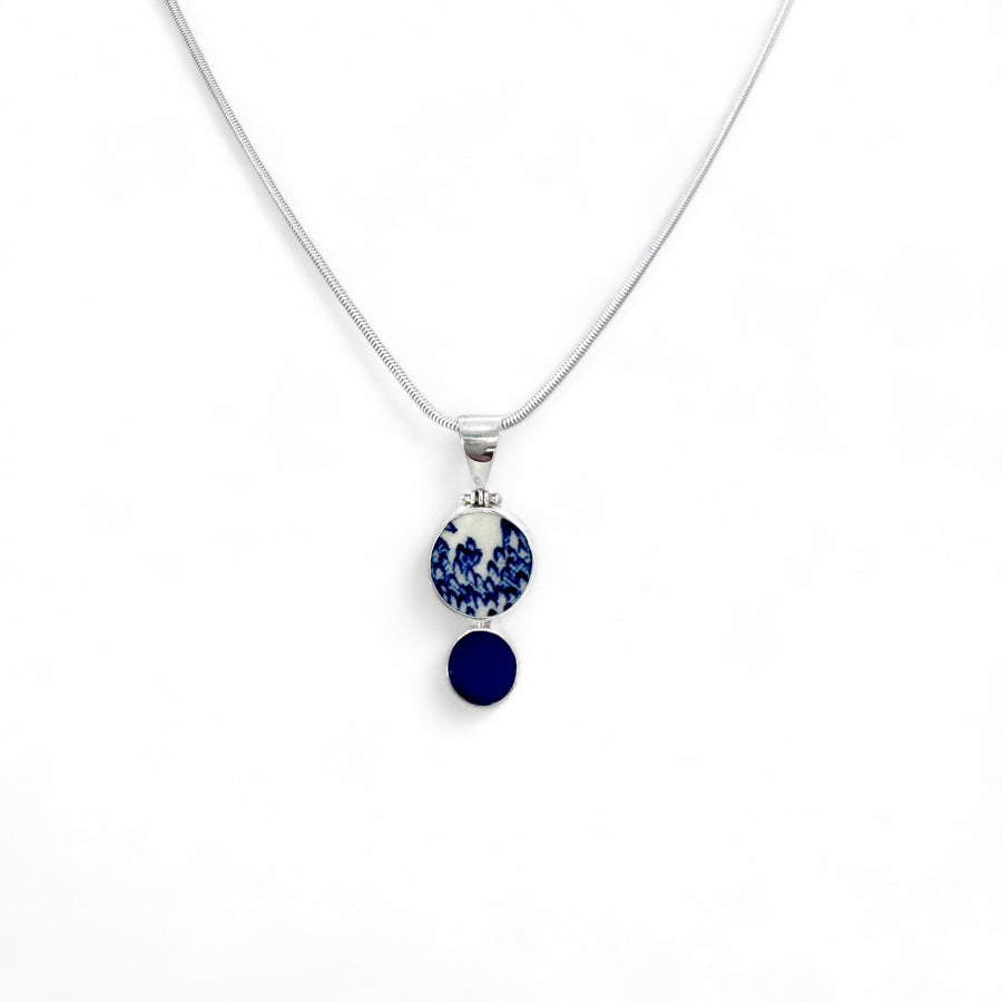 Seaglass and Pottery Pendant