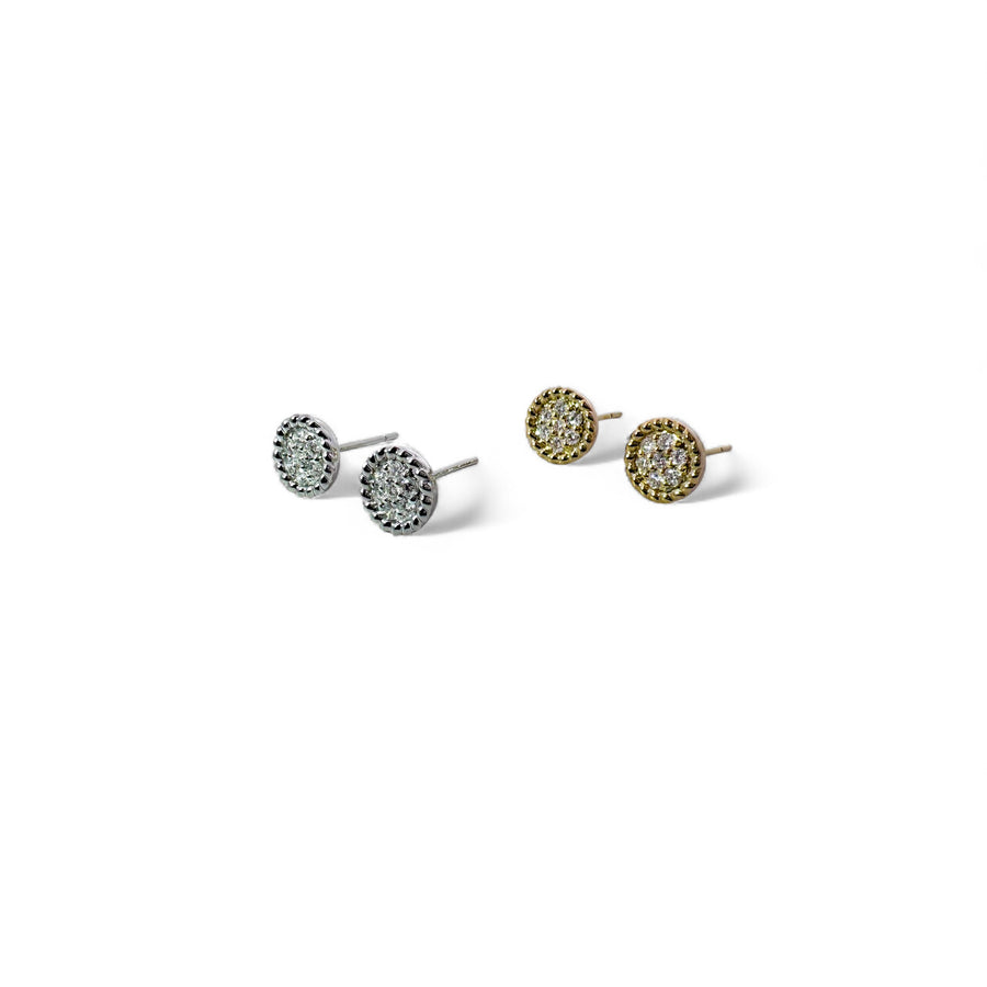 14k Diamond Cluster Rope Earrings