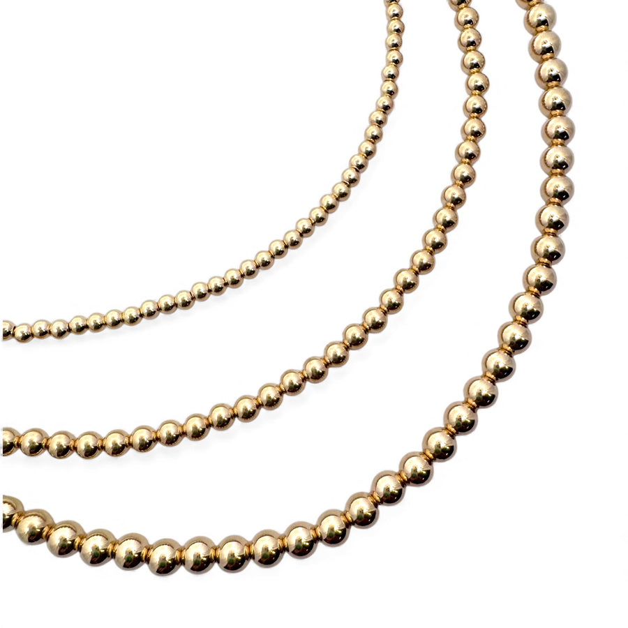 Gold-Filled Beaded Necklace Strand