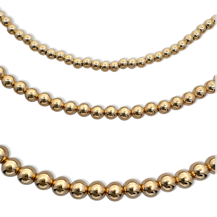 Gold-Filled Beaded Necklace Strand