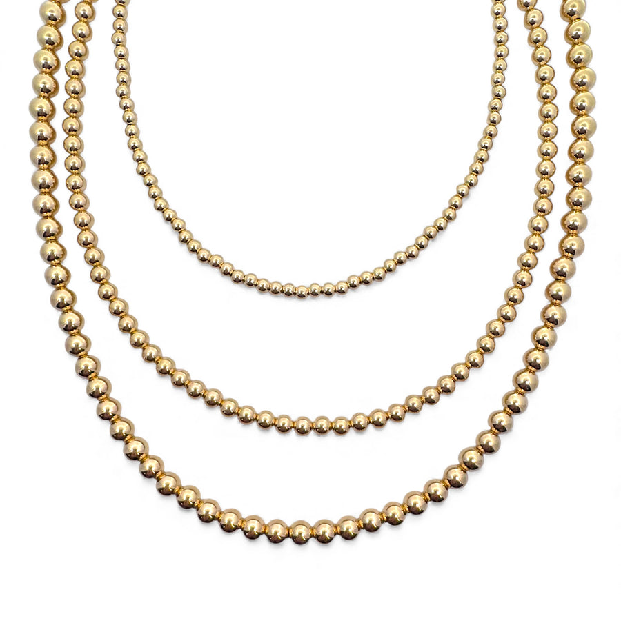 Gold-Filled Beaded Necklace Strand