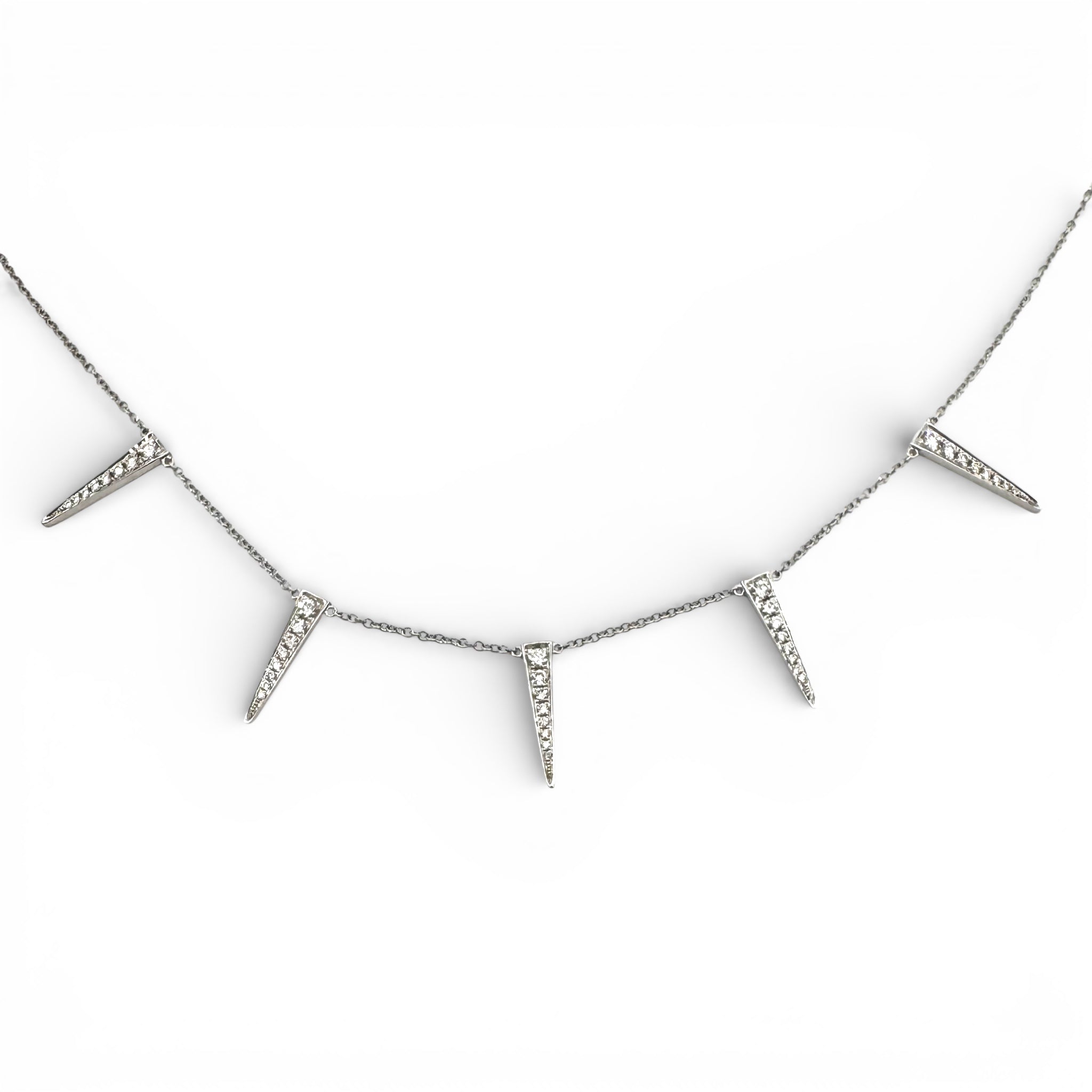 14k Diamond Spike Necklace