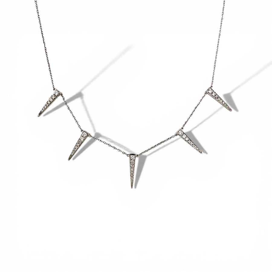 14k Diamond Spike Necklace