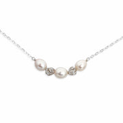 Ball of Yarn and Pearl Bar Necklace