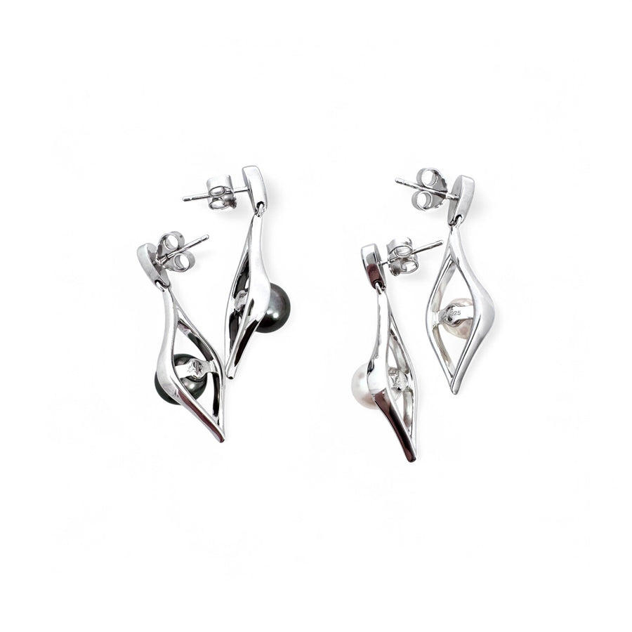Marquise Drop Pearl Earrings