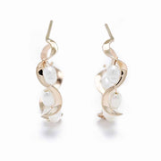 Pearl Ruffle Hoops