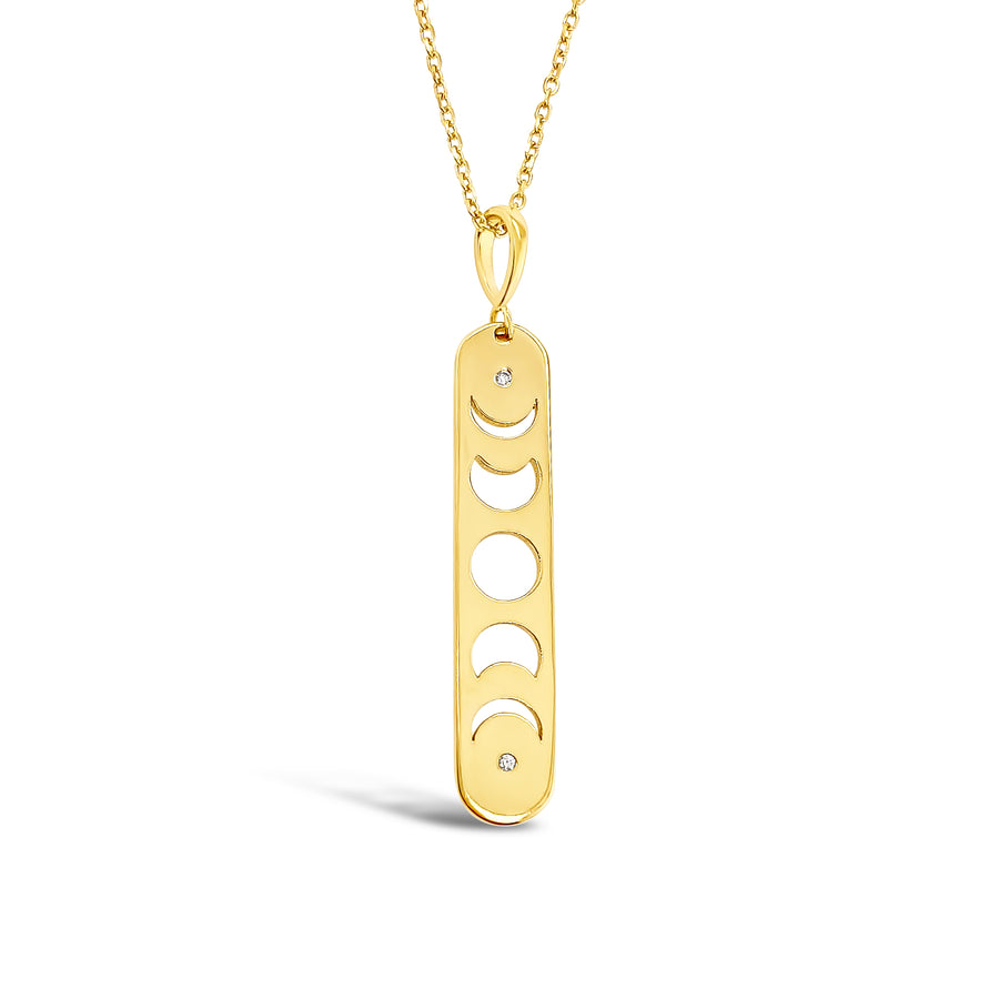Phases of the Moon Bar Necklace